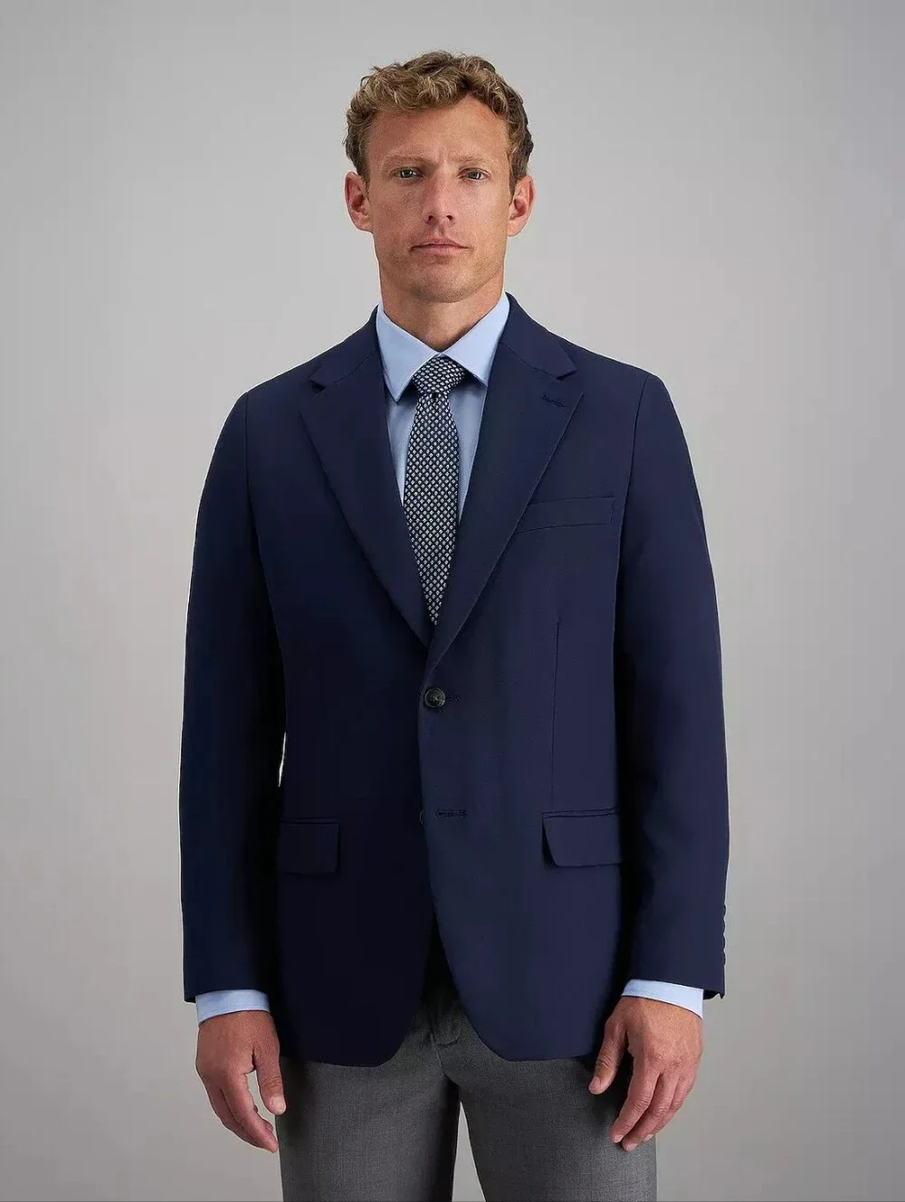 Haggar Men's Navy Sport Coat - Two-Button Blazer